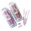The pink cartoon pencil set includes pencils, pencil sharpeners, student stationery and cute learning supplies Item Picture